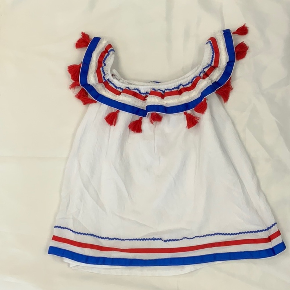 Kids Casual Dress with Red and Blue Accents